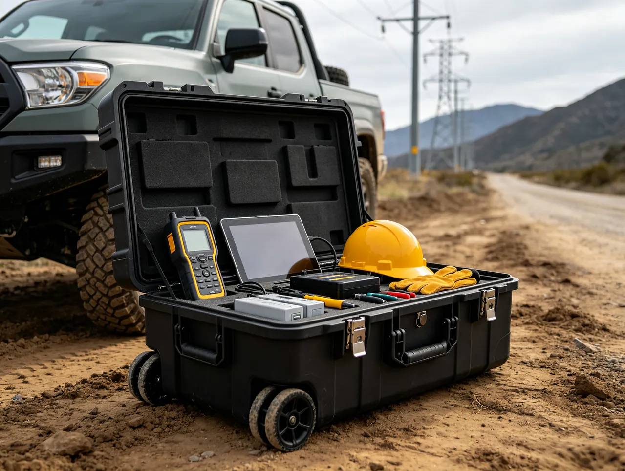 Independent compartments for camera modules and mmWave radar inside a transport case