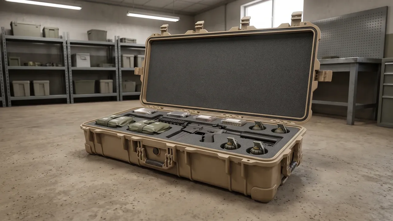 Custom airdrop case used in the Cushioning Structures: External Pallet Layers and Internal Foam stage for airdrop case