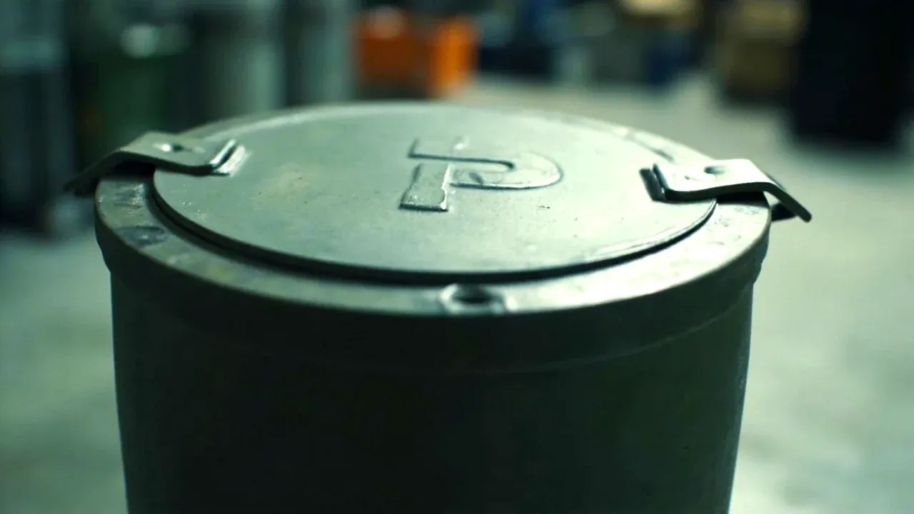 Close-up of the gasket groove and an engaged latch on the ammunition box