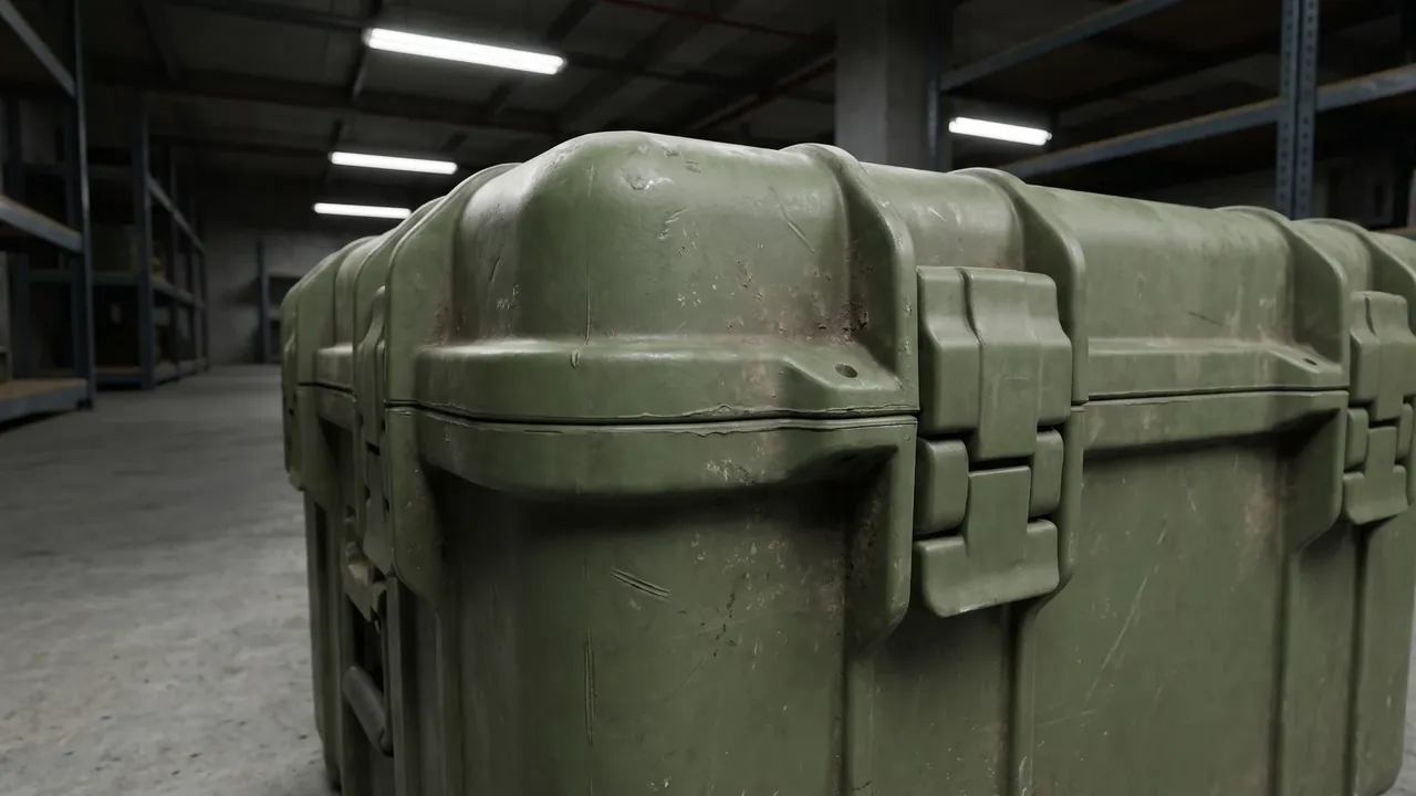 Custom ammunition storage case used in the Labelling and Traceability: Where RFID and Barcodes Land in a Divided Case stage for ammunition stowage box
