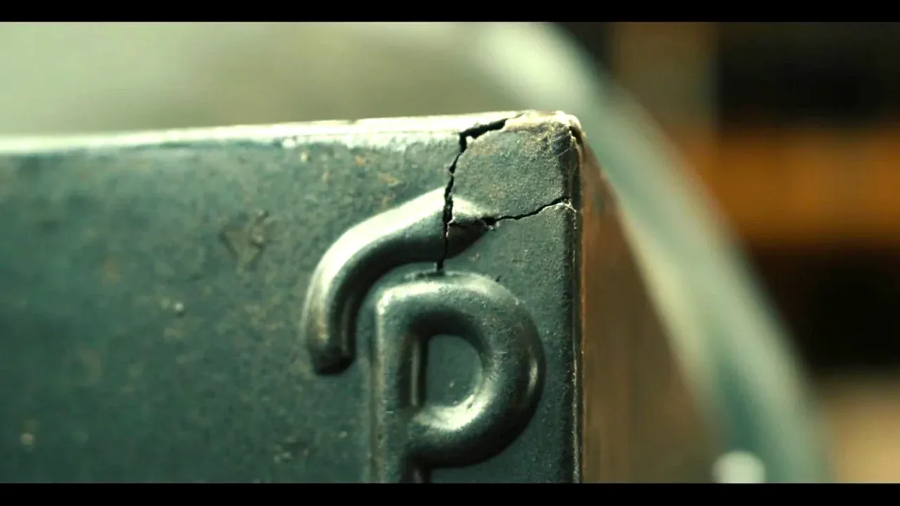 Close-up of a stress crack at the case corner