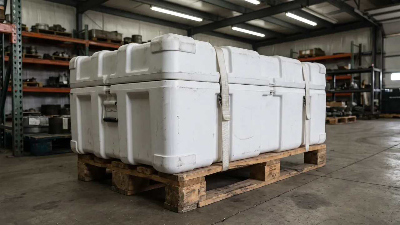 Custom artillery shell case used in the Reinforcement Ribs and Load-Bearing Plates stage for heavy ordnance storage box