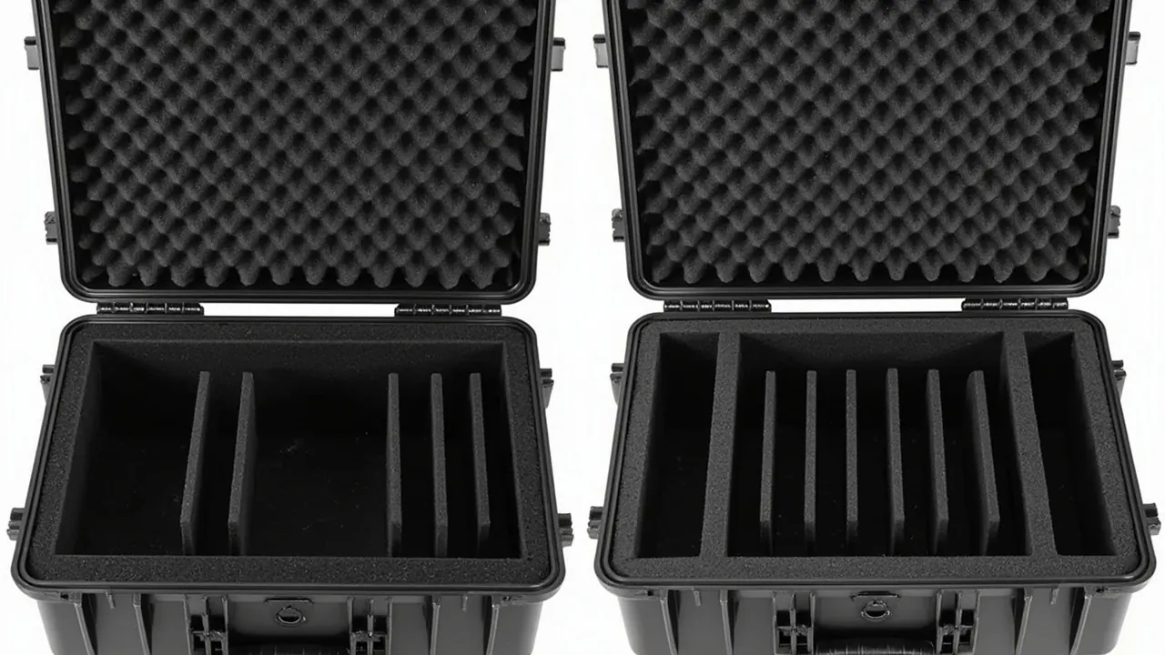 Divider grid and custom foam insert compared