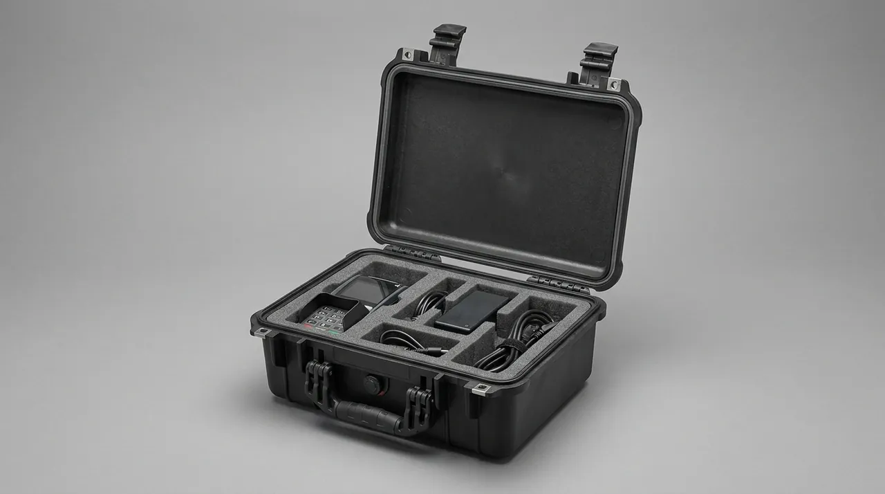 Foam-lined compartment interior customized to the Centrifugal Blower outline