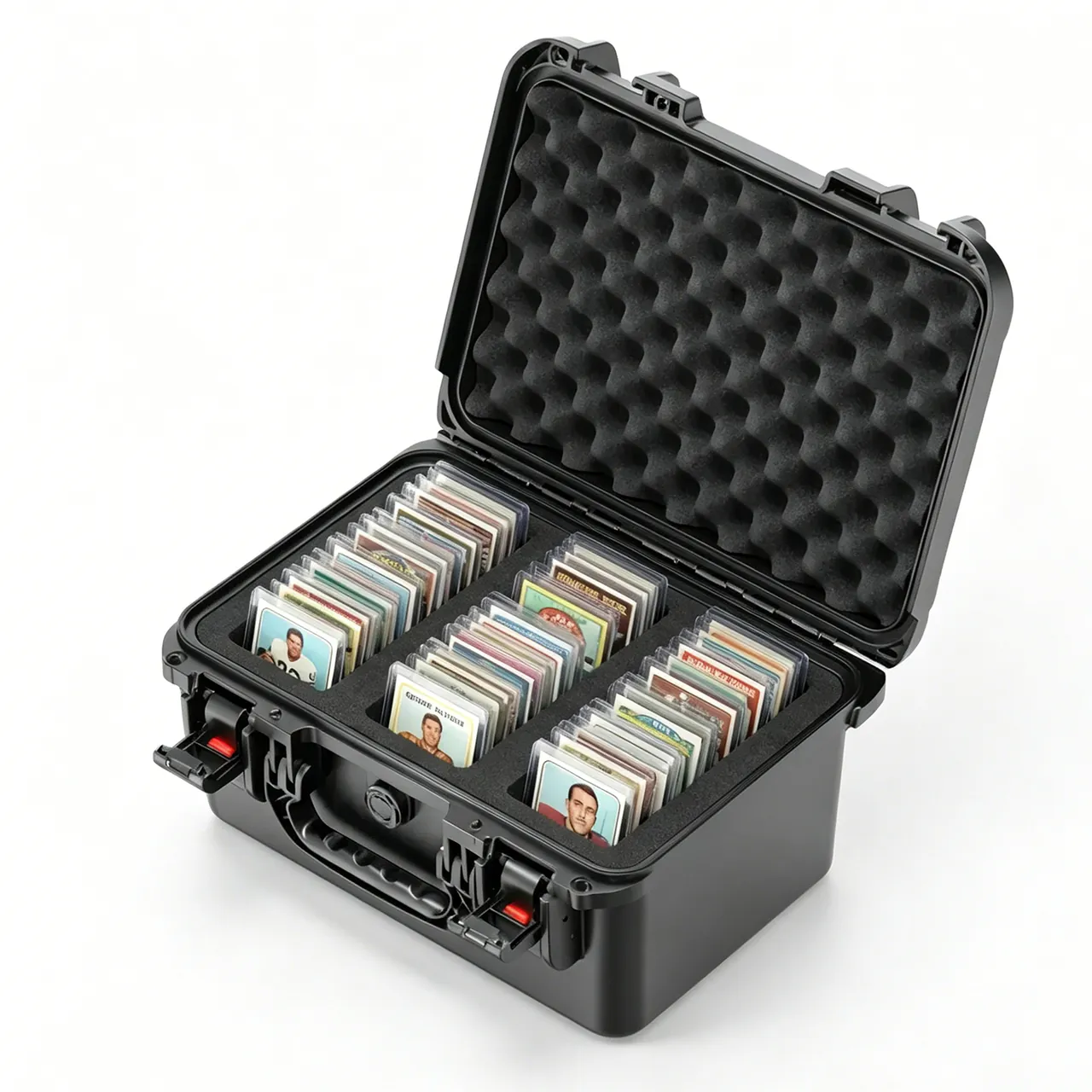 Cigars laid in a single layer in compliant ring-gauge slots with soft foot supports, accessories isolated in a separate cavity