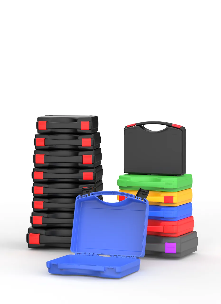 Drill collars supported on multi-point V-saddles with steel thread protectors fitted at both ends, wedge-shaped anti-roll blocks and axial stops on the case floor