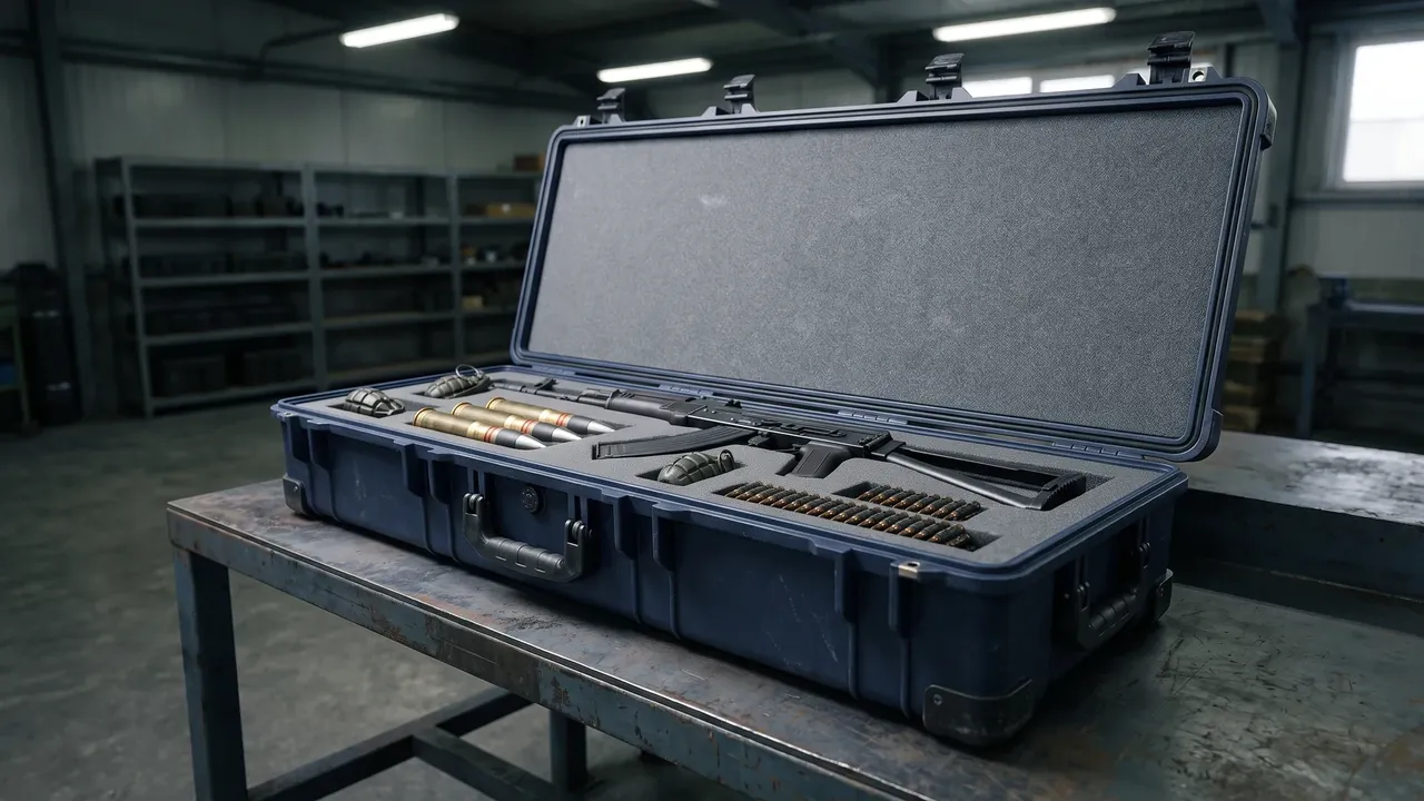 Custom drone case used in the Stacking, Air Freight, and Cross-Border Transport stage for drone case