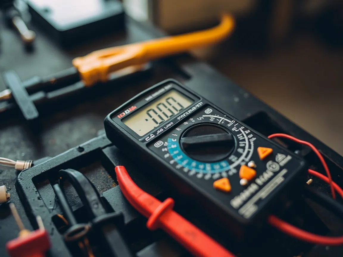On-site operator placing the electrician meter case and locking the transport case