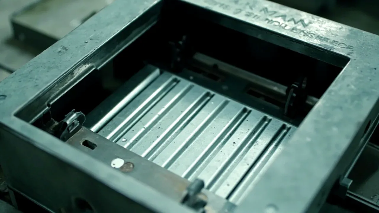 Silver-grey conductive coating over cavity ribs