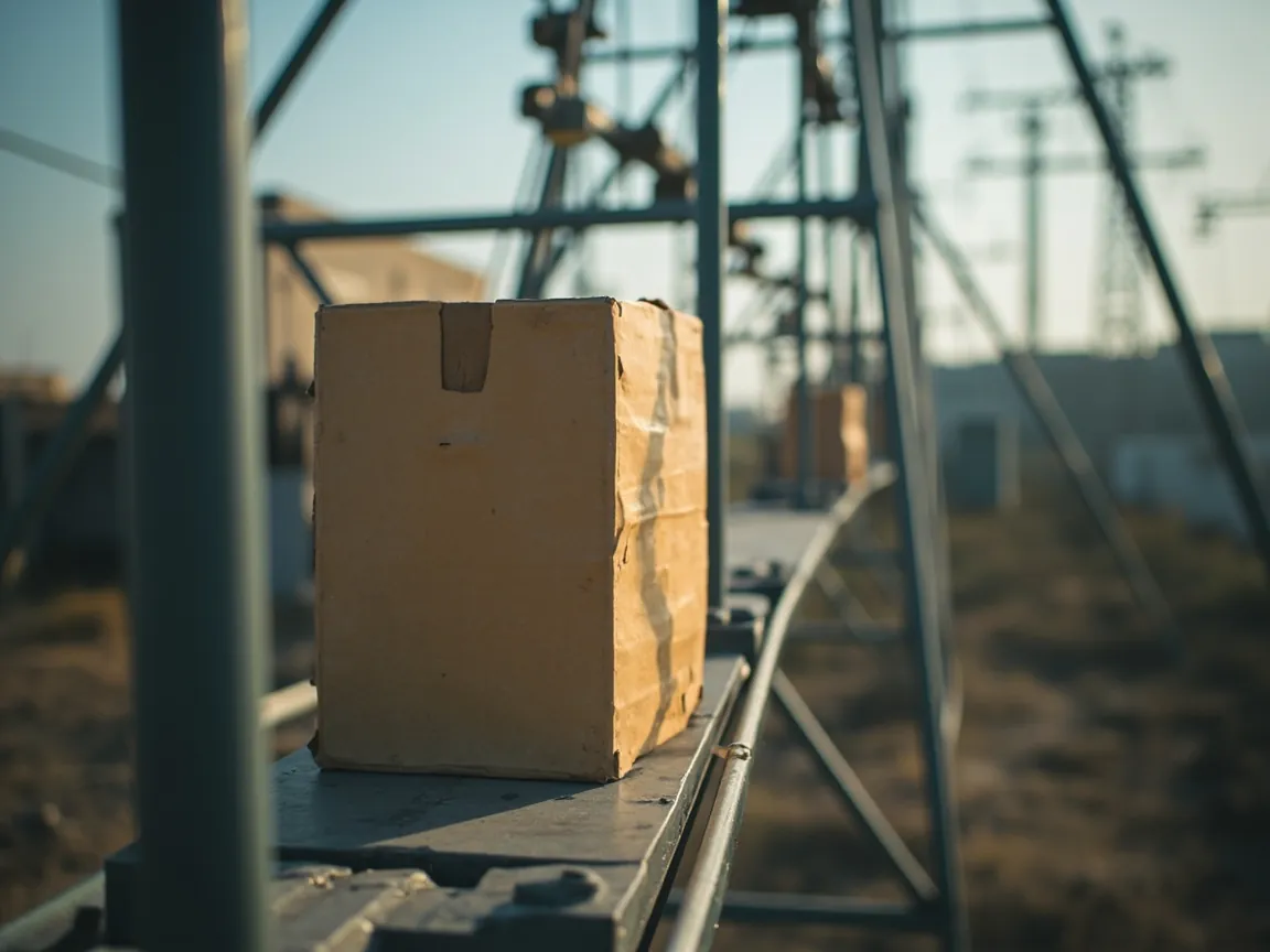 On-site operator placing the power detection box and locking the transport case
