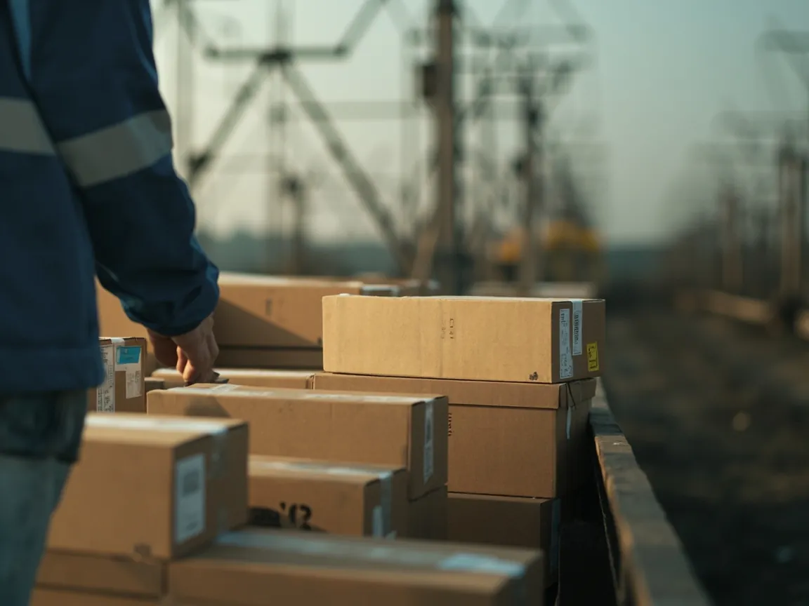 On-site operator placing the environmental detection box and locking the transport case