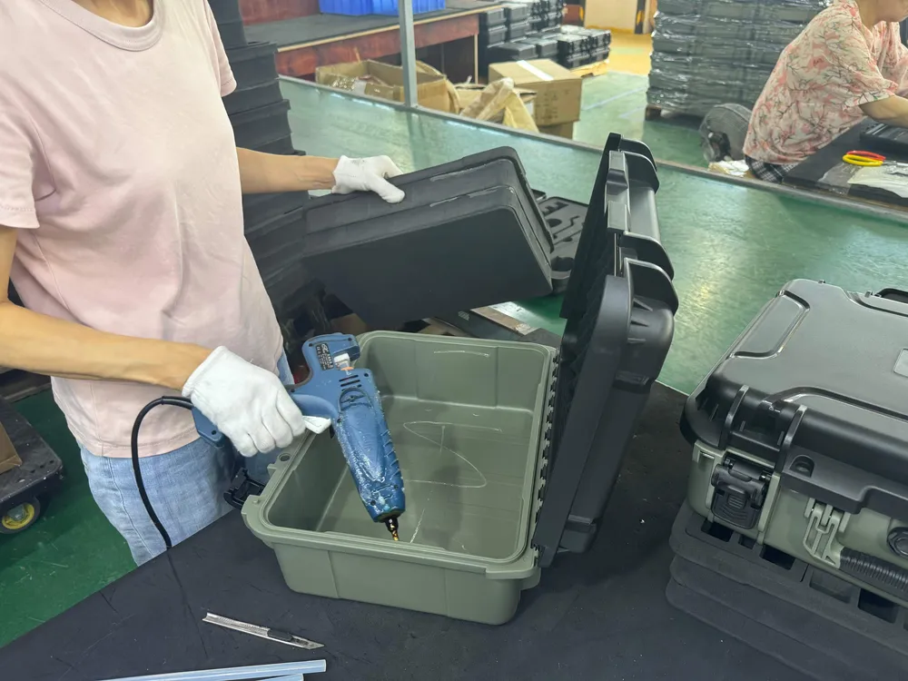 Fitting protective foam interior into a hard case shell