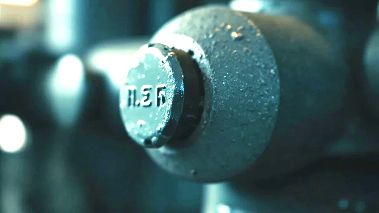 Close-up of the pressure relief valve and vent