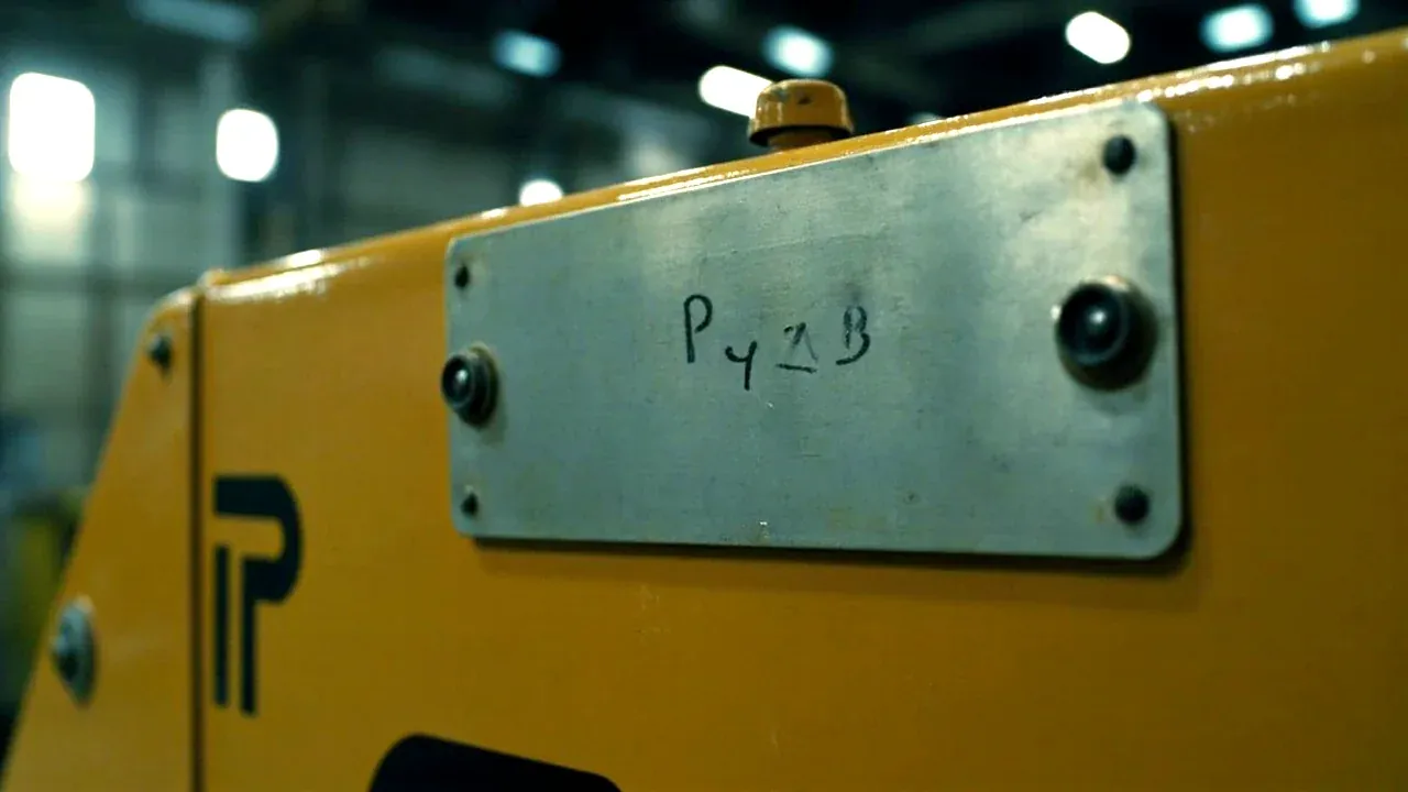 Close-up of the identification plate area, left blank