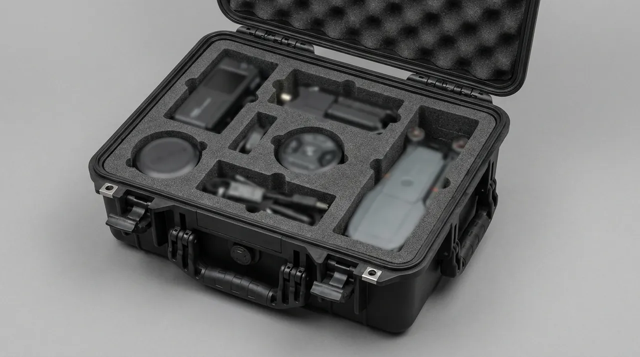 Foldable cases stacked in a compartment and collapsed for return