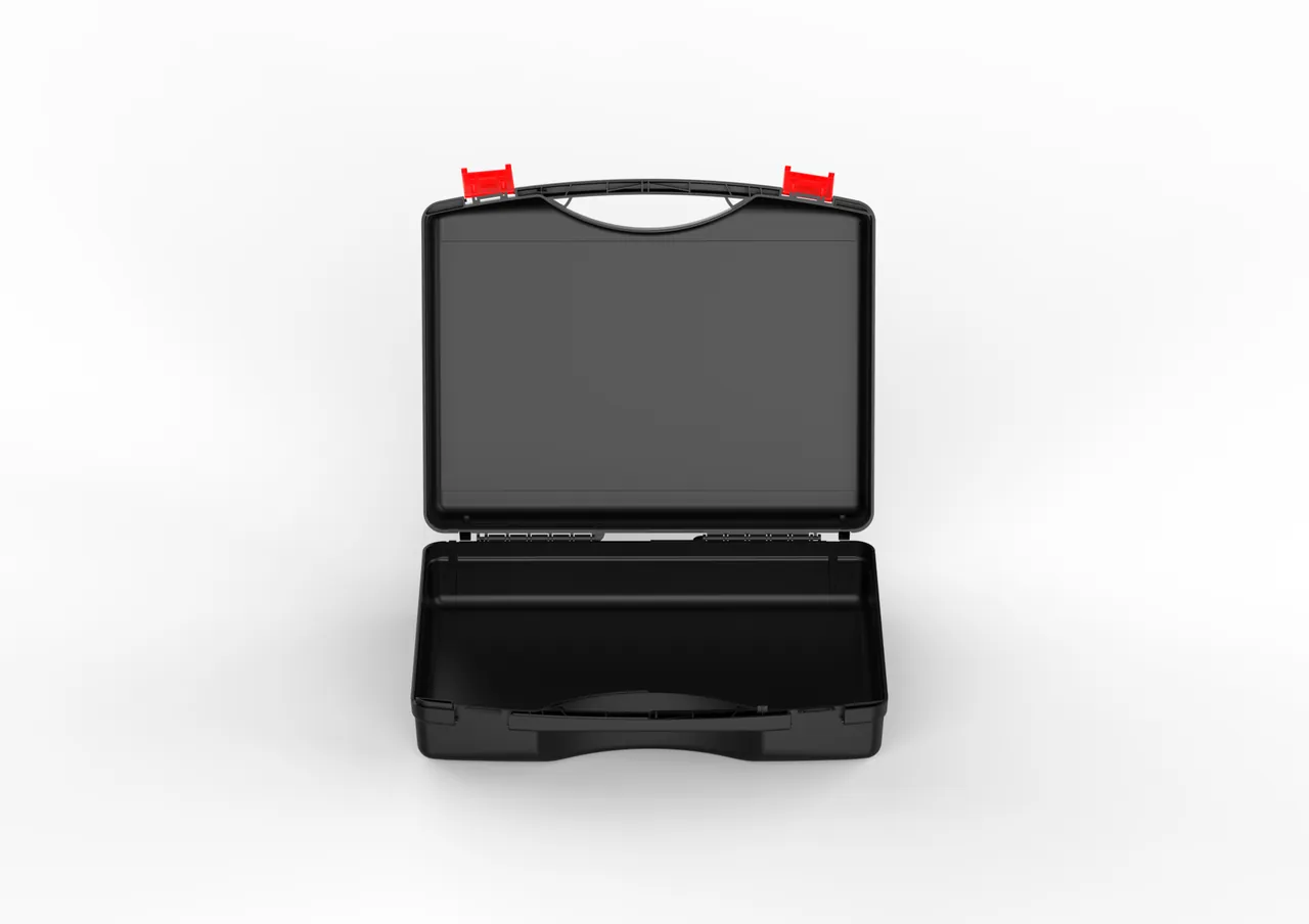 Spare-part warehouse with cases stored by model and checklists verified against receipt date labels