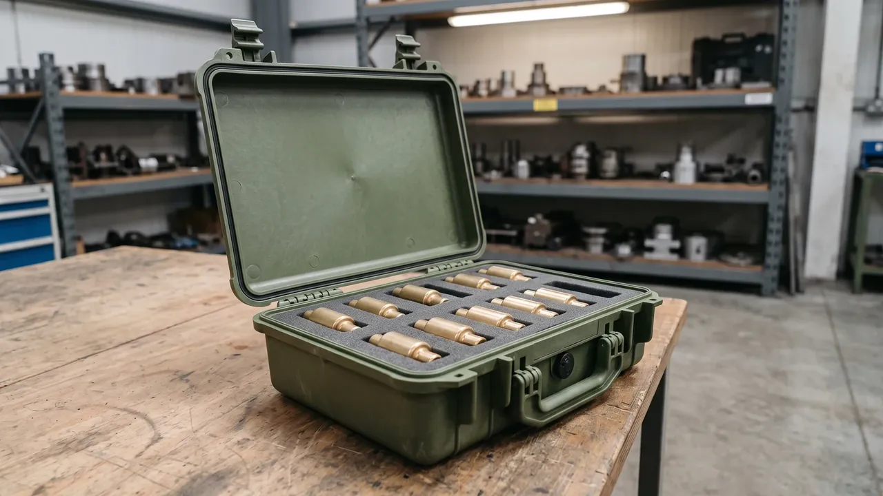 Custom fuze packaging box used in the Prop Charge Container: Gasket Sealing, Venting and IP Ratings stage for fuze pack packaging