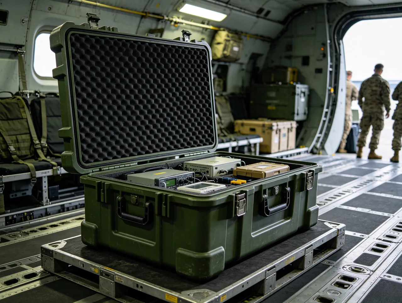 Vibration and sealing tests being performed on a GJB military standard case in a test laboratory