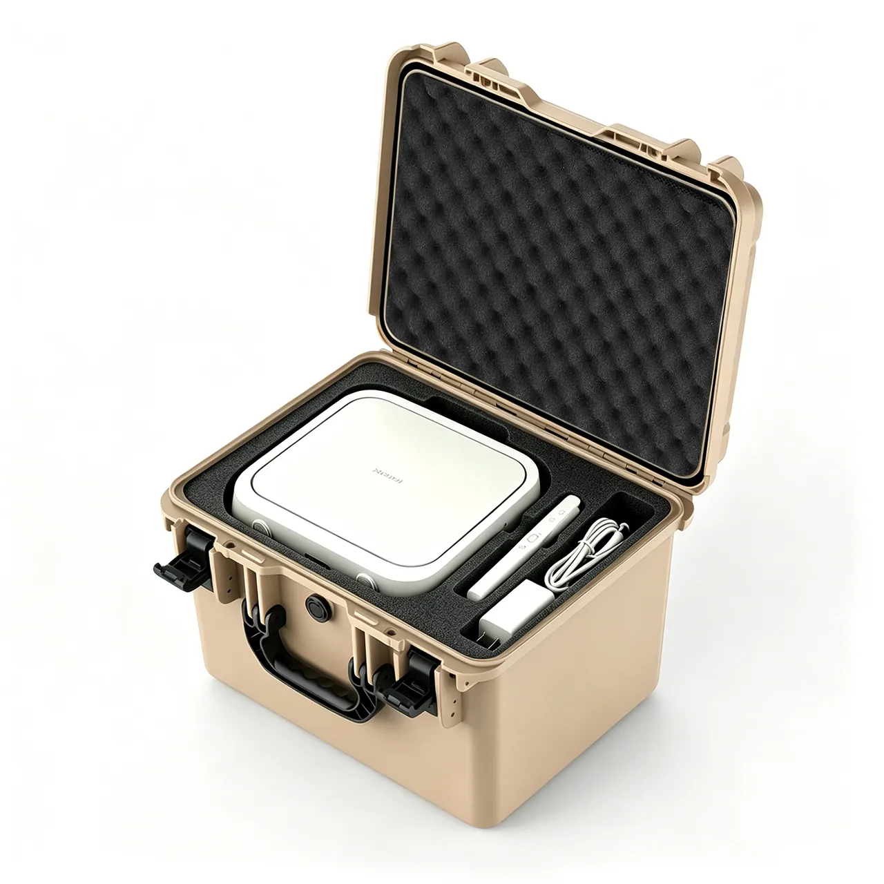 Custom protective case for Hardware Stamping & Die: hard shell with latches and handle