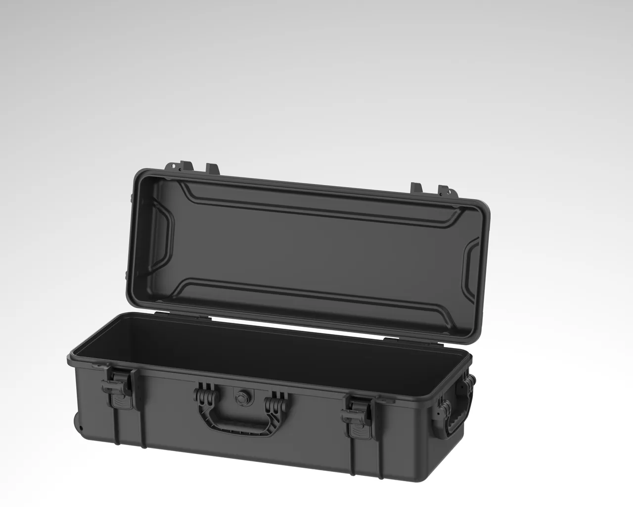 Nursery case with managed drainage and gasket channel shedding road spray