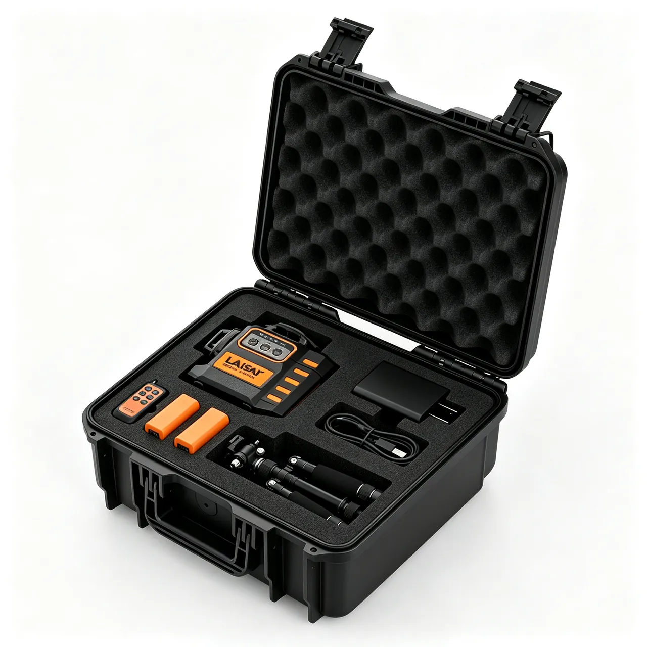 Whole-unit frame restrained by load blocks inside the outer case with an unloaded cavity at the coil