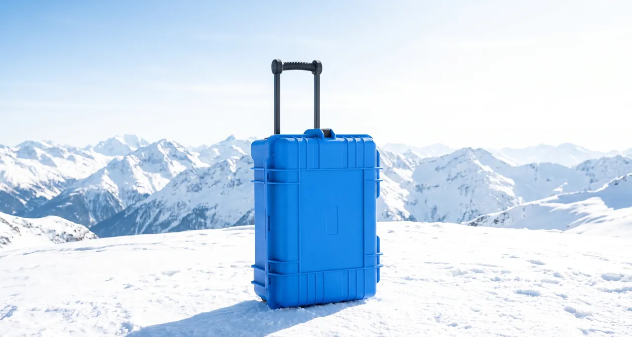 Close-up of the bipolar-plate locating structure and cushioning liner inside a stack transport case