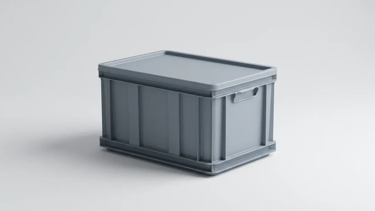 Industrial plastic storage containers: three months on 4 racks