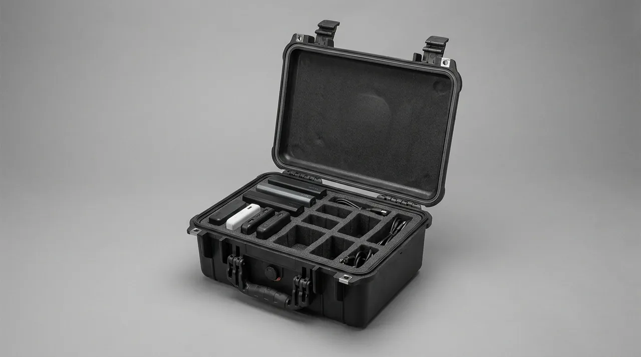 Instrument cart with aluminum profile frame and steel top carrying loaded test devices