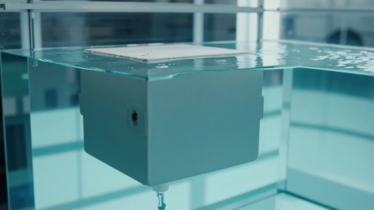Sealed enclosure submerged at one metre depth