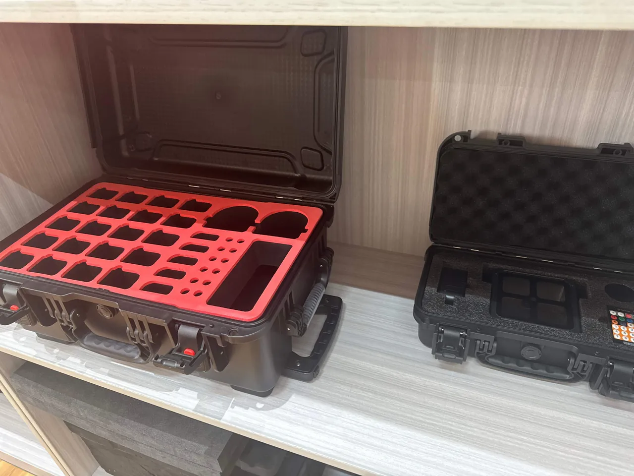 Flippable display tray opened into a display elevation on a trade show stand