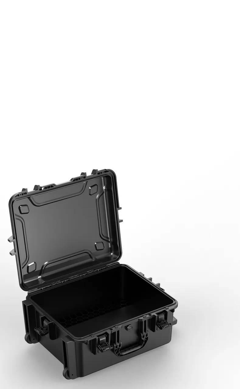 Locomotive spares packed by category with heavy items on cradles and centre of gravity and this-way-up markings applied