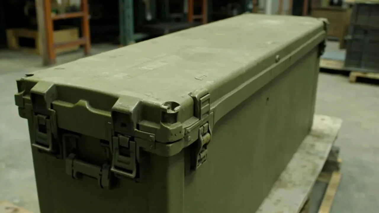 Separate corner guard beside two latches