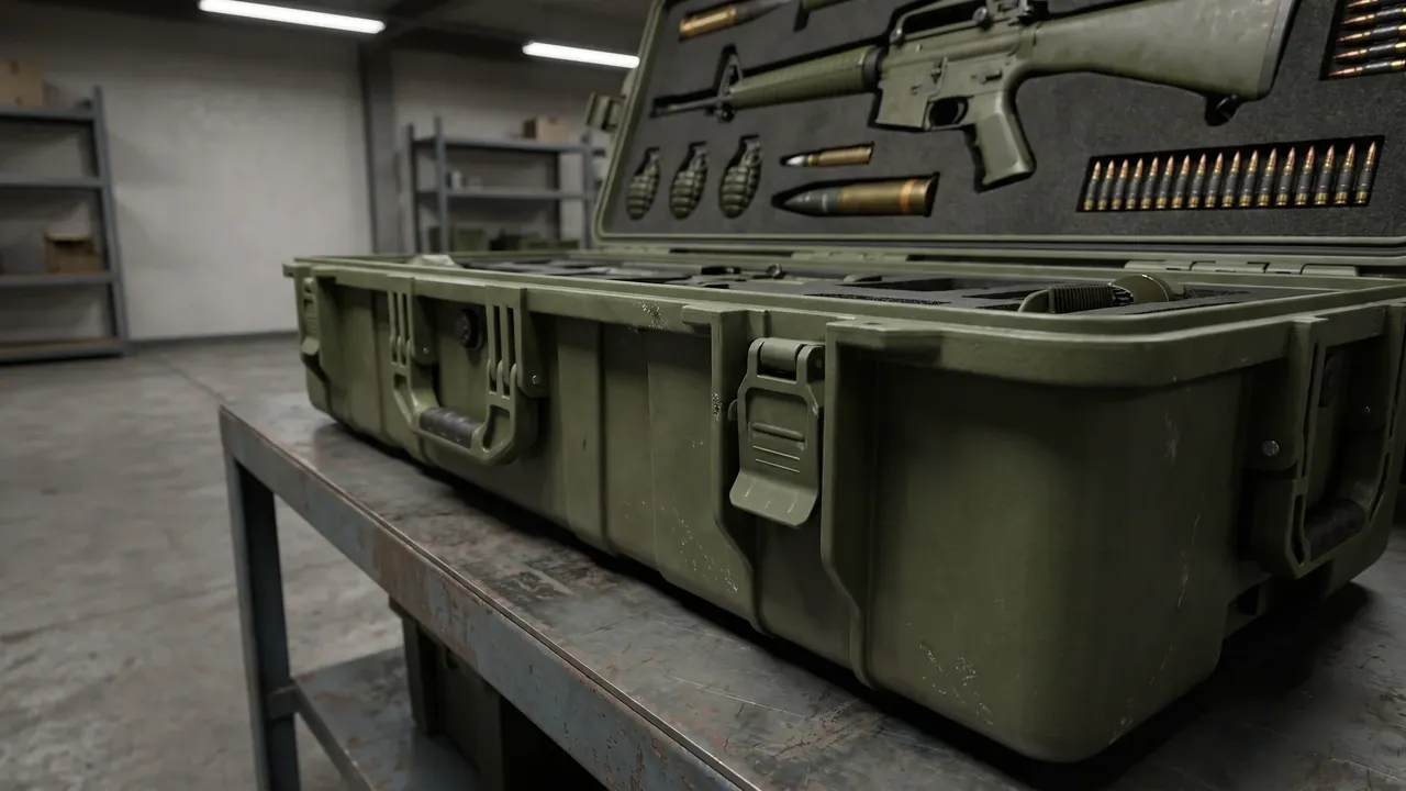 Custom tool protective case used in the Castors, Chassis and Pushing Stability stage for metal tool chest
