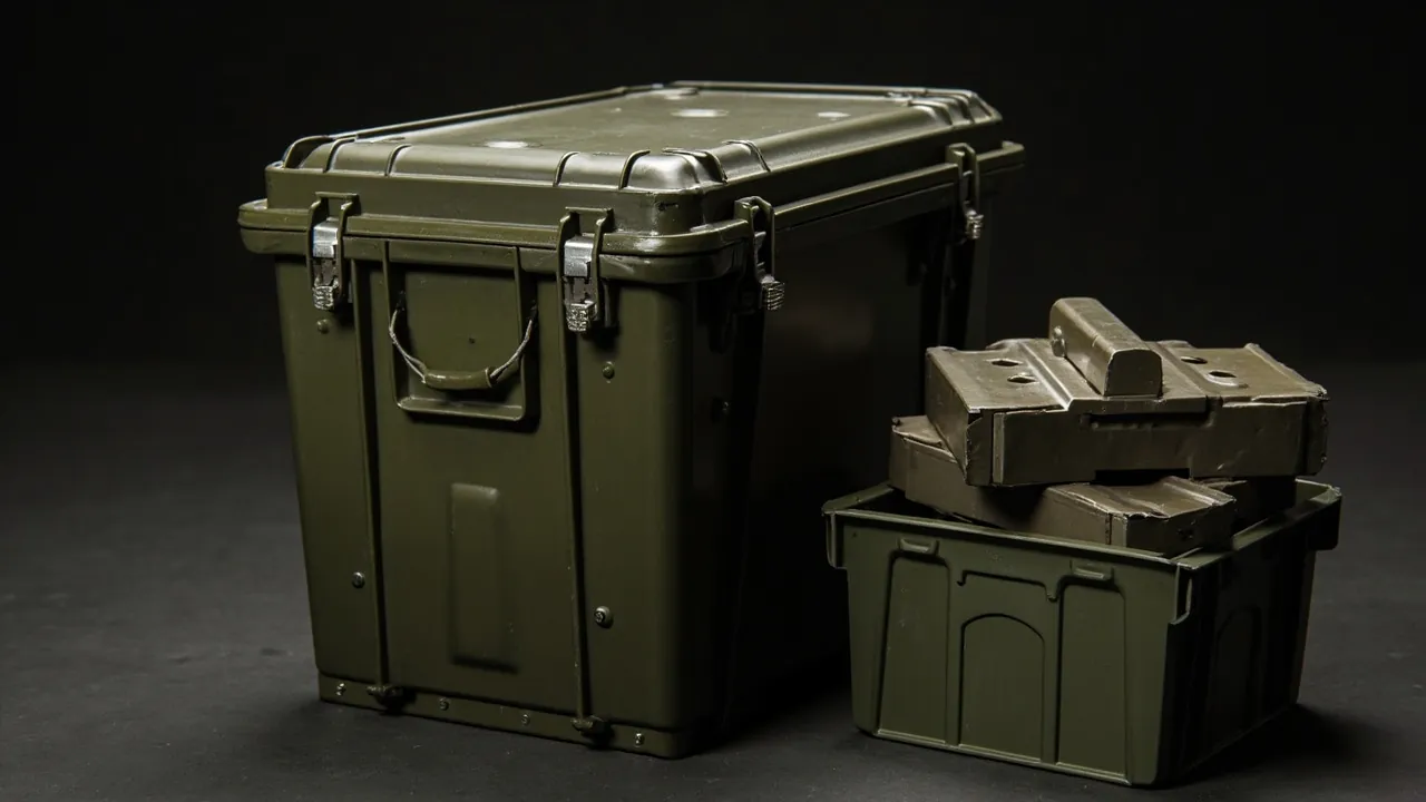Ordinary storage box vs military case stack