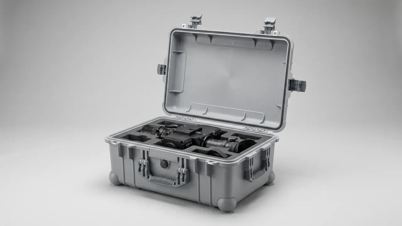 Custom flight case used in the Rapid Handling and Airdrop Link stage for military flight case