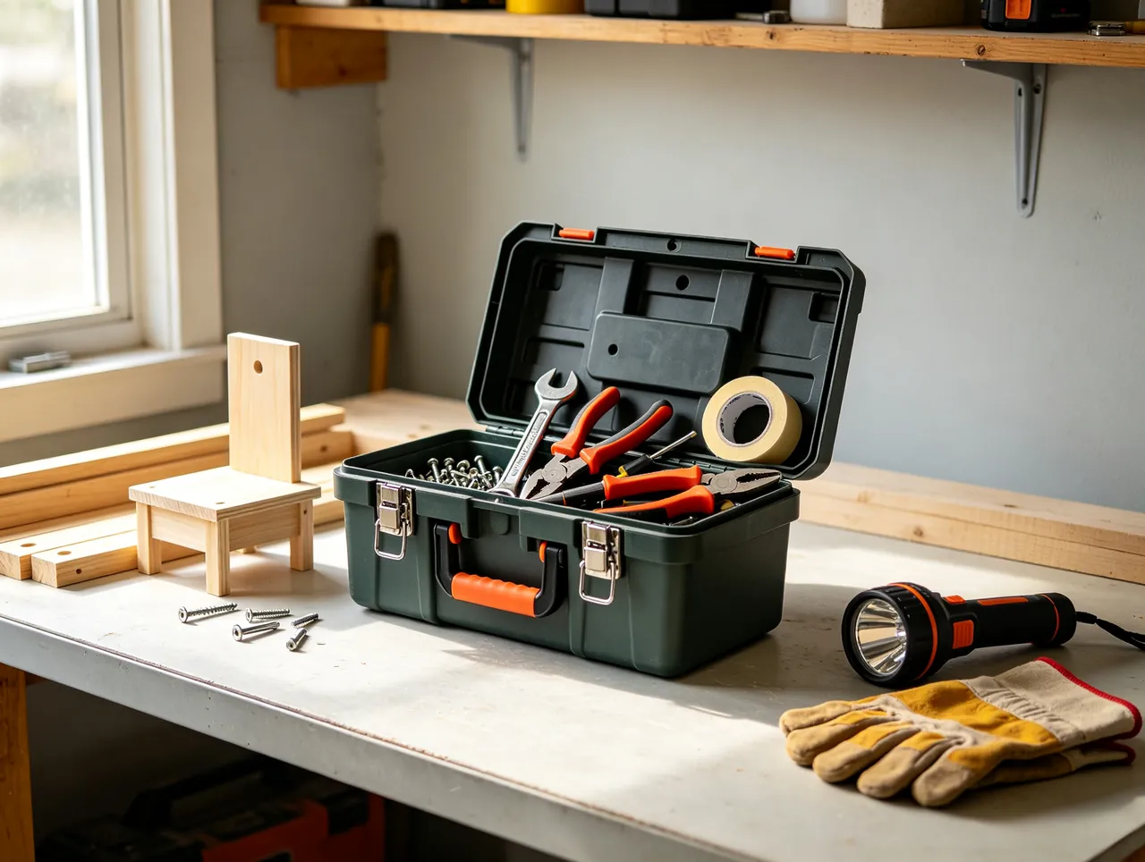 Compartmentalized storage in an industrial toolbox