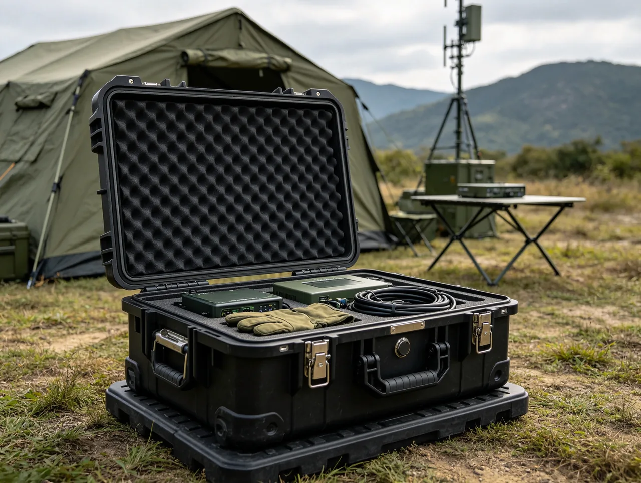 Arrival Acceptance and Transport-Loss Review - outdoor military and police equipment case.