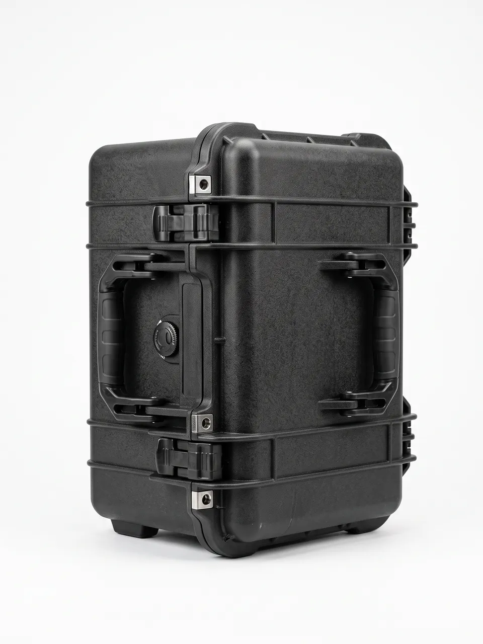 Mountaineering, diving and skiing gear stored in divided compartments of a case