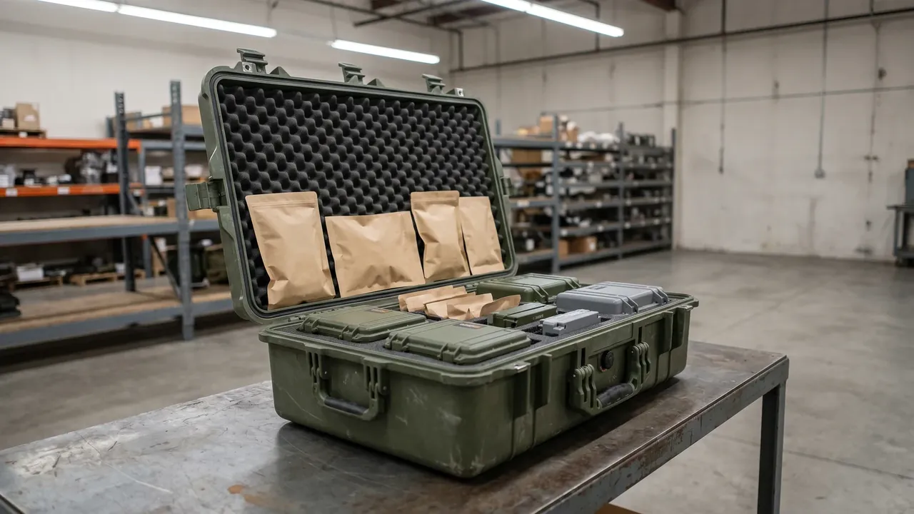 Custom protective case used in the 6. Data Quality and Third-Party Verification stage for packaging carbon label case