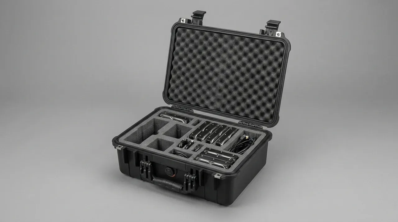 Custom protective case for Pipeline Inspection & Pigging: hard shell with latches and handle