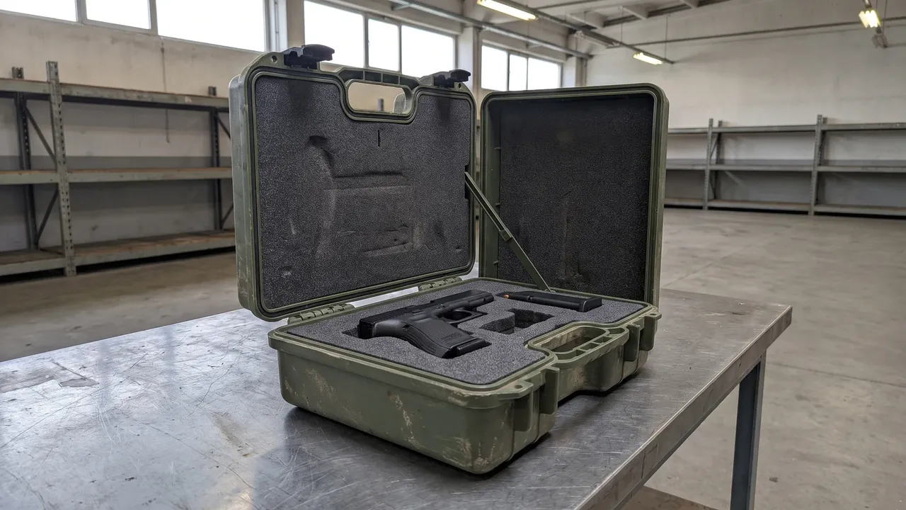Custom pistol case used in the Sealing and Ingress Protection: IP67 Gaskets, Grooves and Valves stage for handgun storage