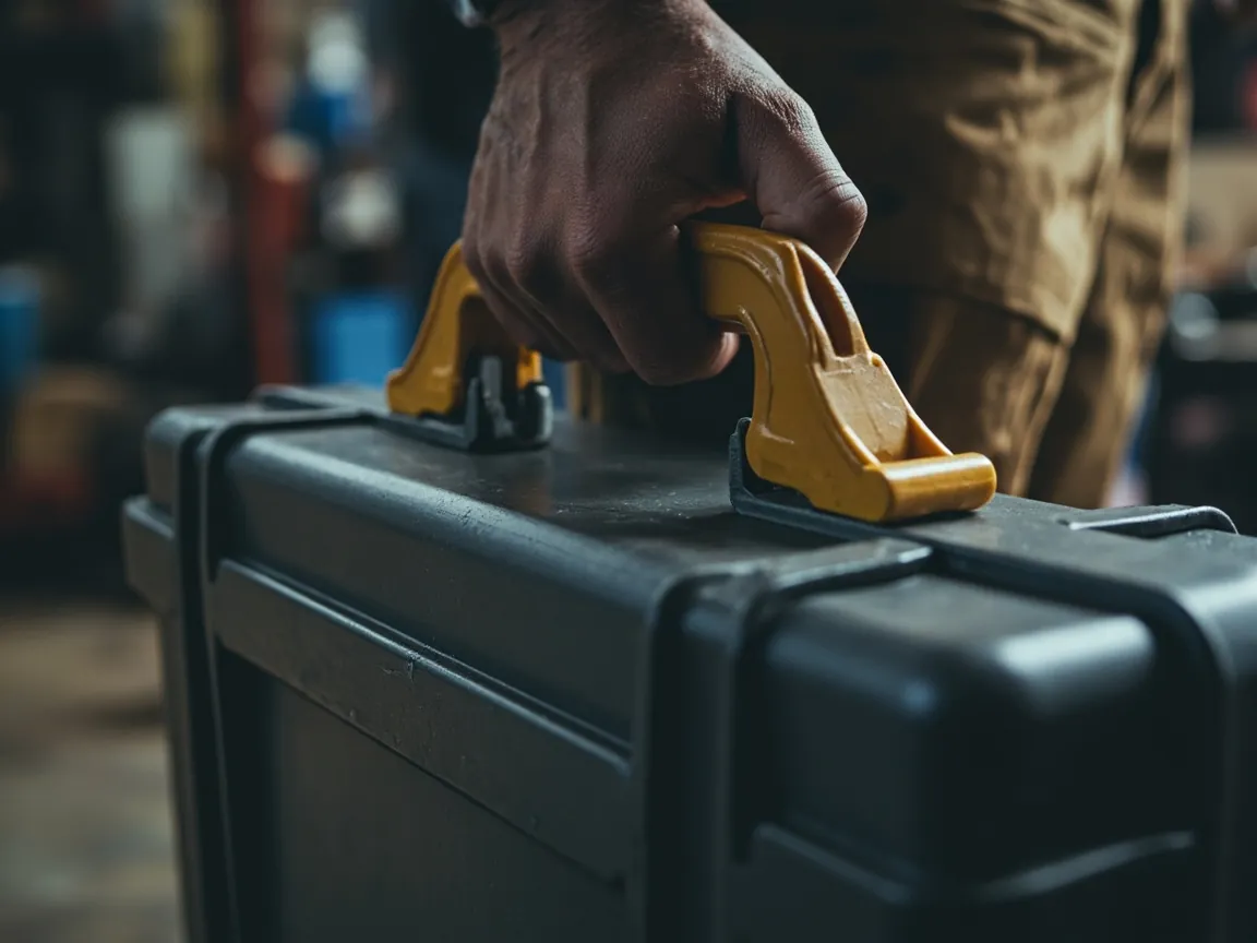 How to Carry a Portable Toolbox with Least Effort: Balancing Handle Design, Weight and Capacity - real application scene