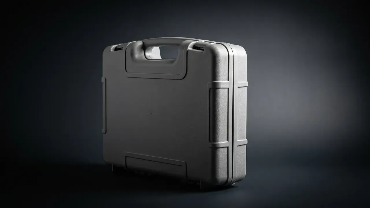Protective Case Wholesale: pale case from behind, one-piece top handle, vertical ribs