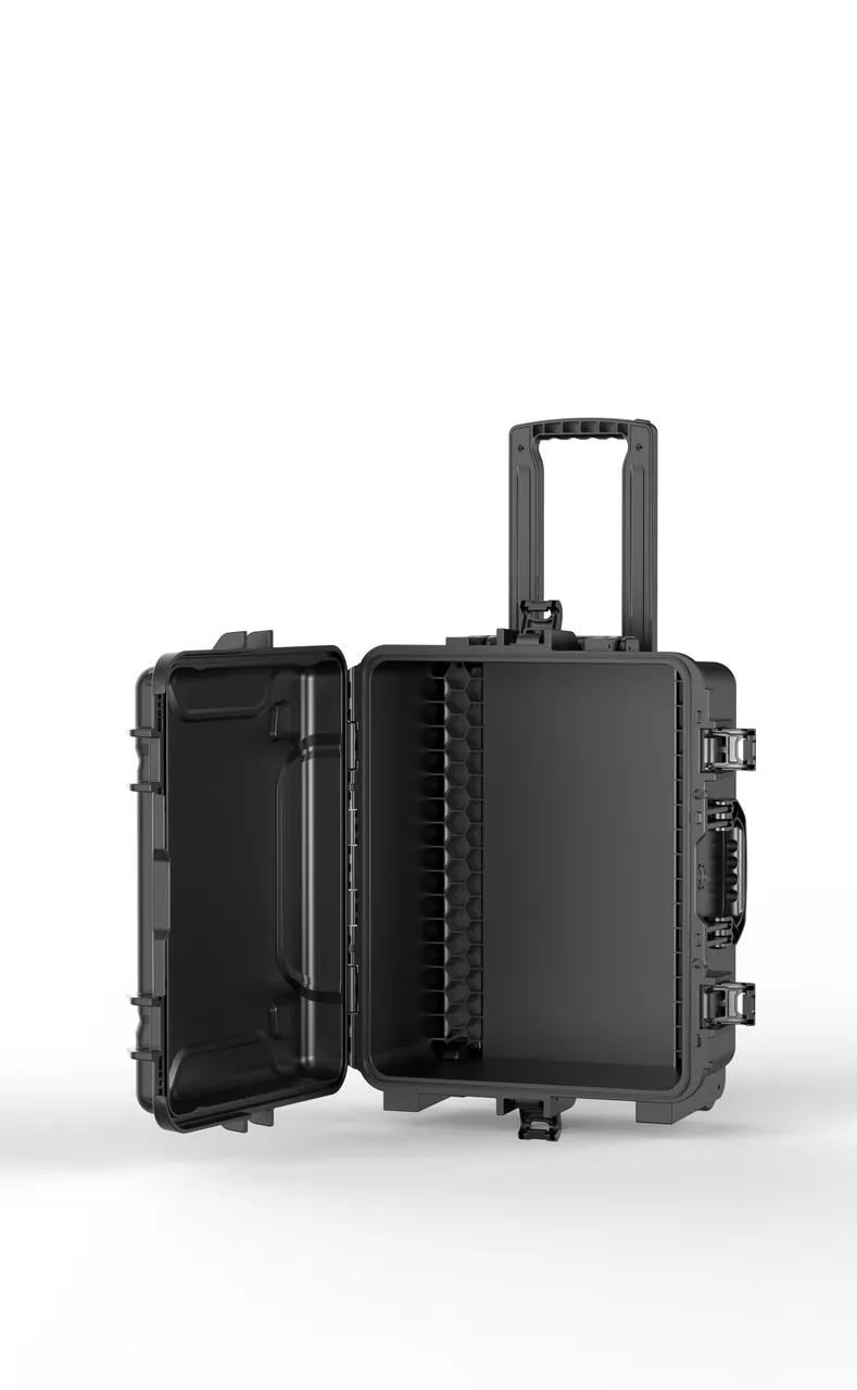 A point machine and drive rod secured on a load-bearing cradle with ports plugged and attitude marking applied