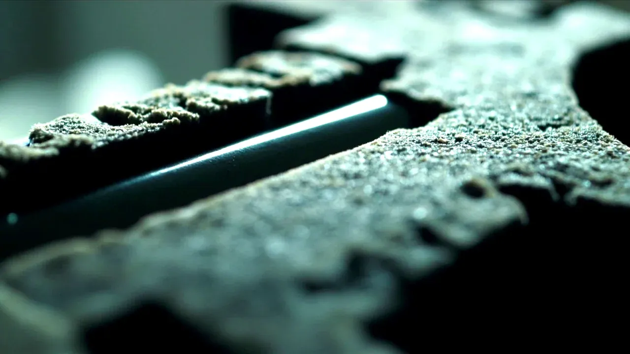 Close-up of the lid foam and clearance above the barrel channel