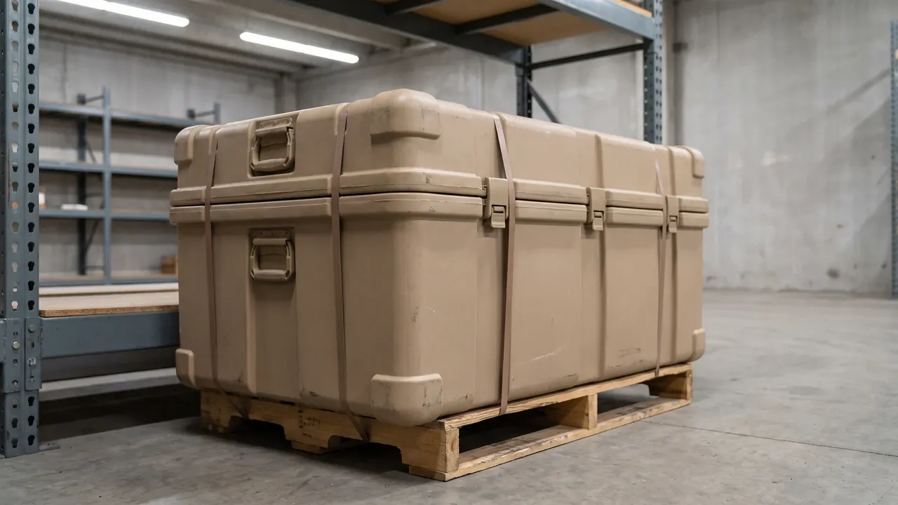 Custom missile transport case used in the Sealed Shells and Pressure Equalization: Valves, Membranes and Compression stage for sensitive munitions container