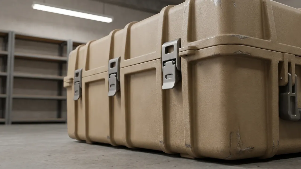 Custom missile transport case used in the Vibration and Shock: Cushioning, Restraint and Stacking Stiffness stage for sensitive munitions container