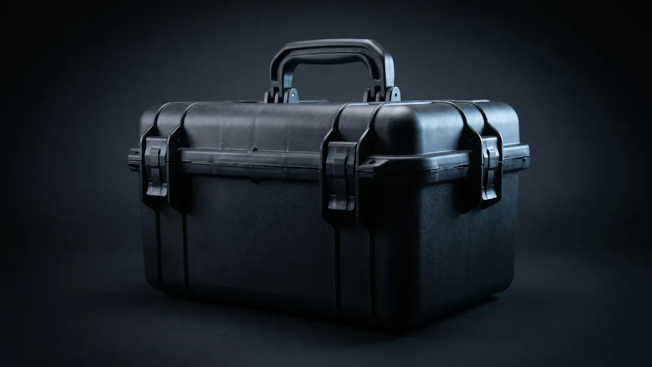 Handle anchor point and center-of-gravity projection on a case