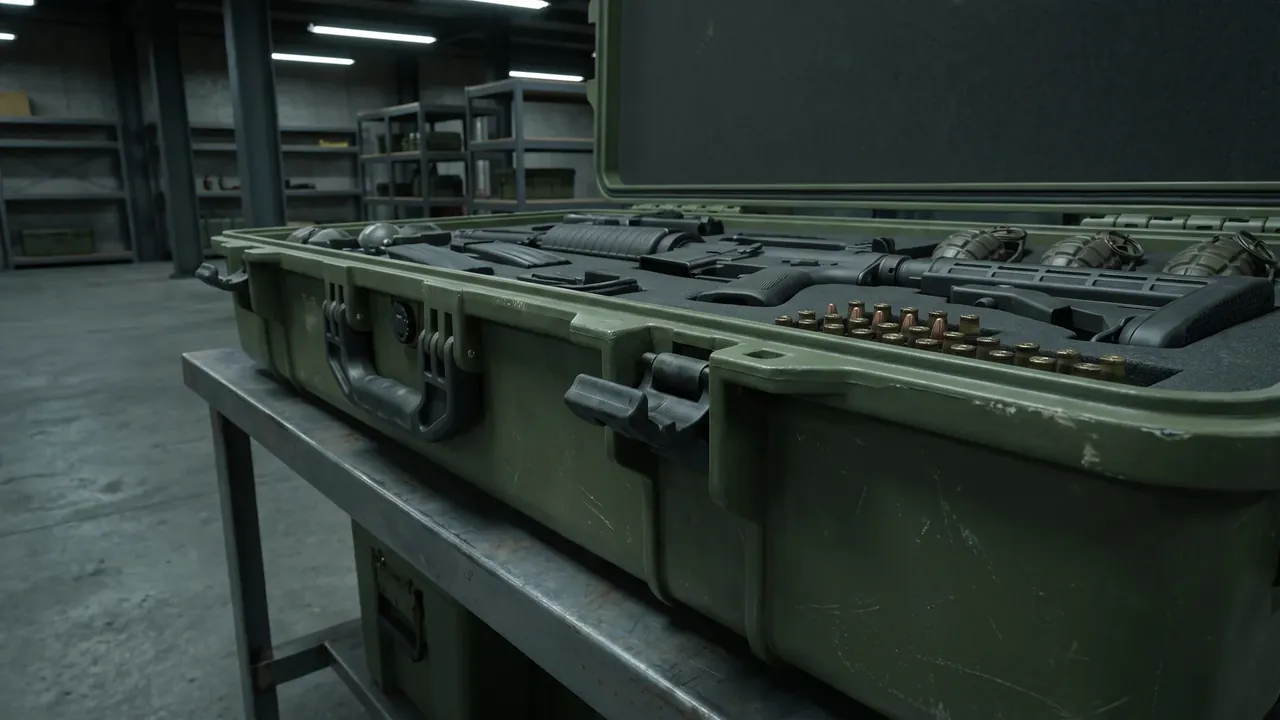 Custom tactical hard case used in the Internal Module Three: Dividers, MOLLE Fields, and Quick-Access Layout stage for tactical hard case