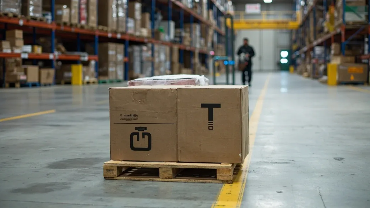 Two cases on a pallet with a data logger beside them